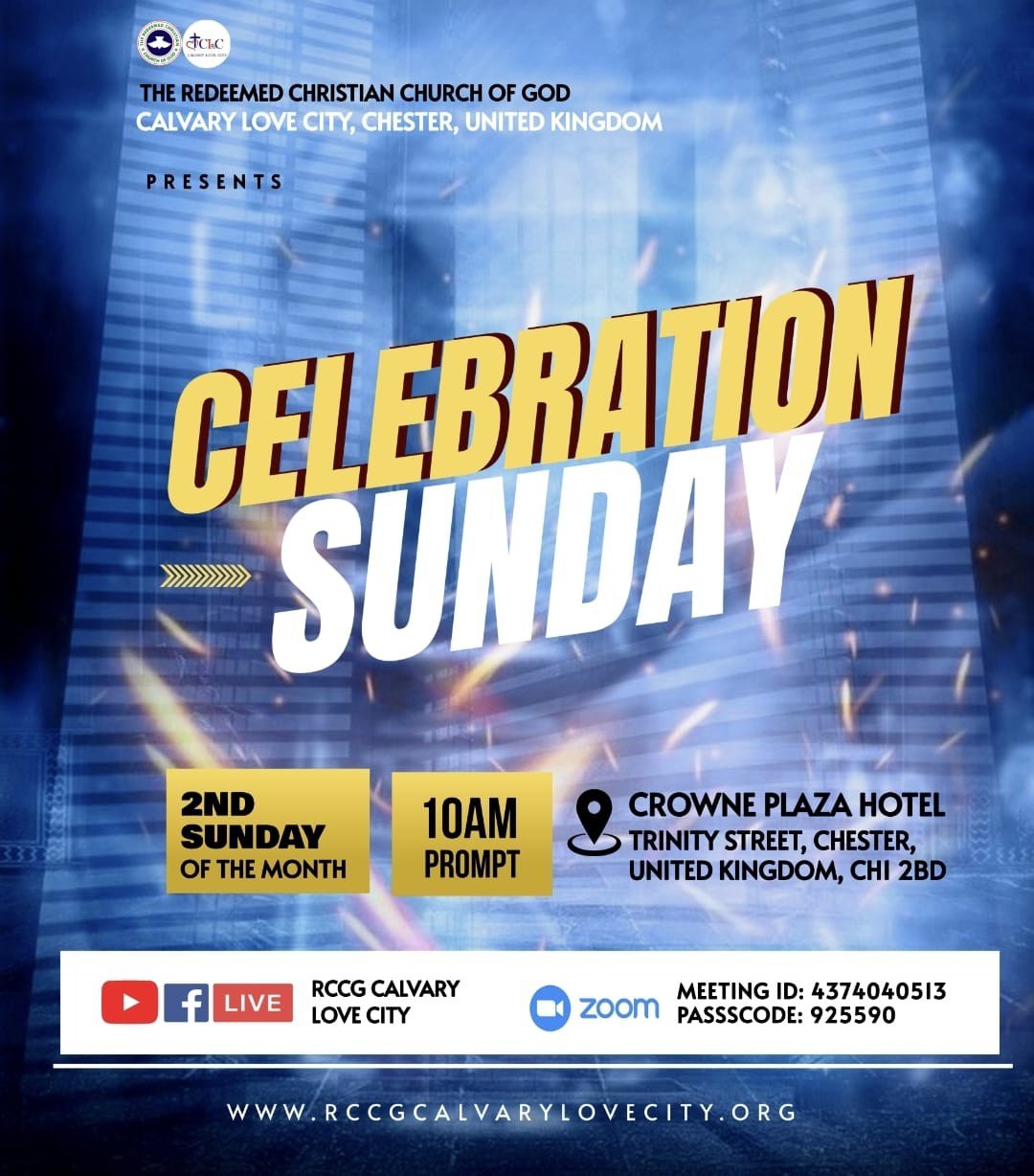 Celebration service flyer
